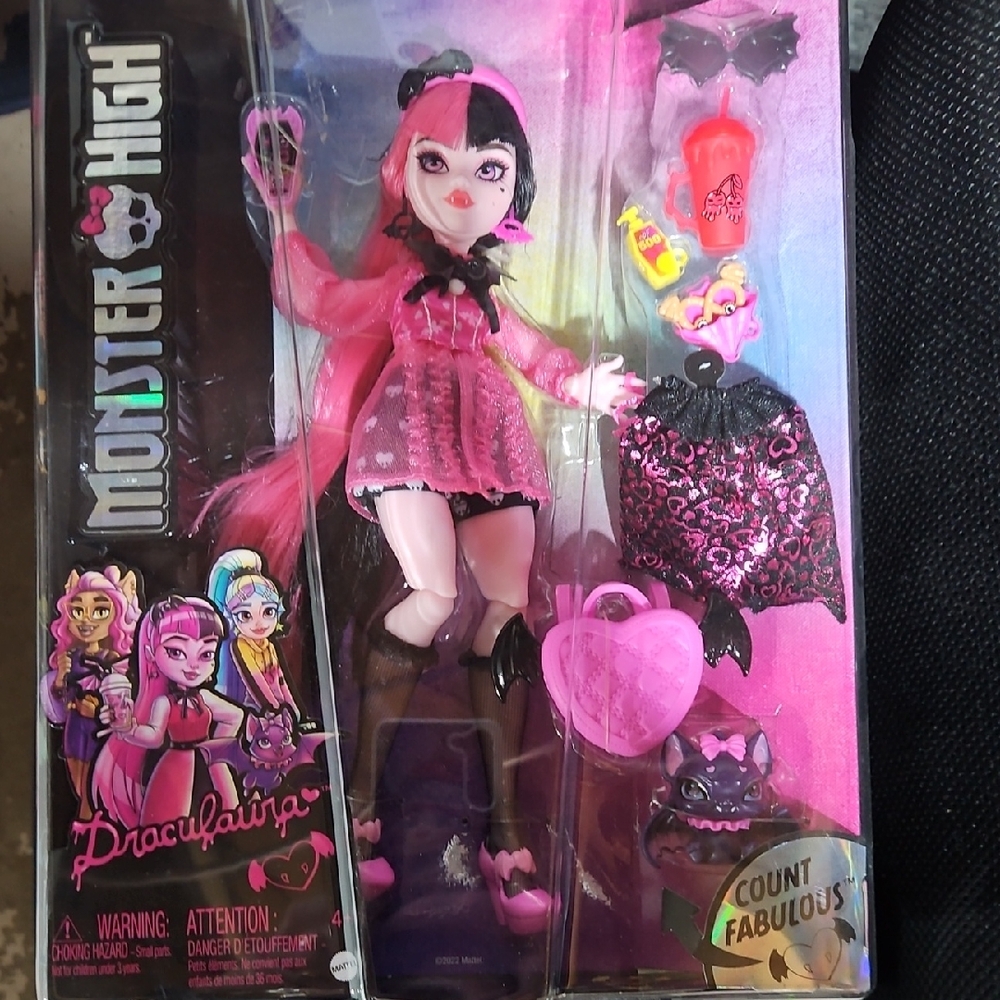 Monster High Doll with Pink and Black Ensemble
